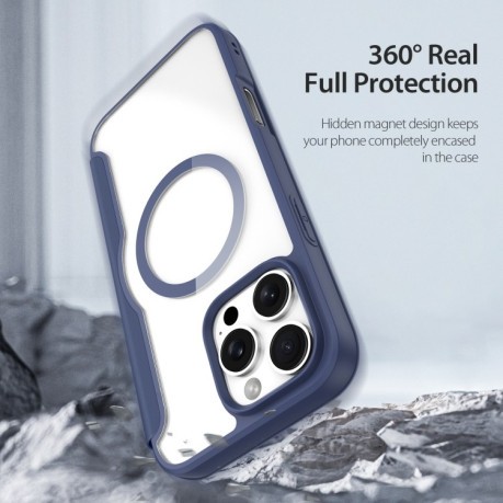 Чехол-книжка DUX DUCIS Skin X Pro Series Magsafe на  iPhone 16 Pro - синий