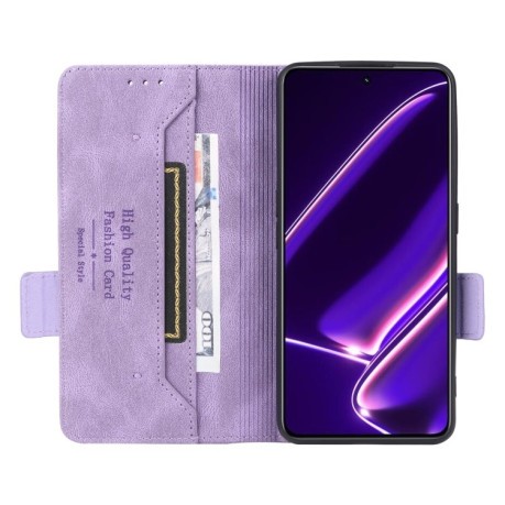 Чехол-книжка Magnetic Clasp Flip для Realme GT Neo5 SE - фиолетовый