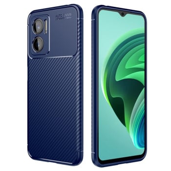 Ударозащитный чехол HMC Carbon Fiber Texture на Xiaomi Redmi Note 11E/Redme 10 5G - синий