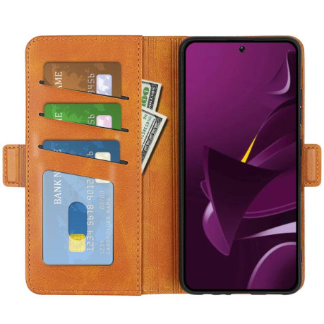 Чохол-книжка Dual-side Magnetic Buckle для Xiaomi Poco M7 Pro 5G - жовтий