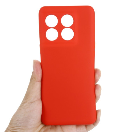 Силиконовый чехол Solid Color Liquid Silicone на OnePlus 10T 5G / ACE Pro - красный