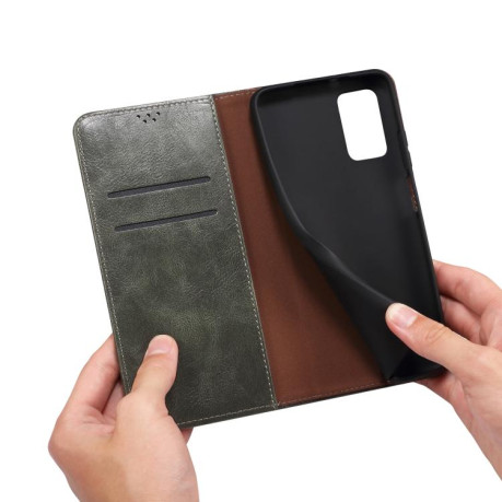 Чехол-книжка Simple Wax Crazy Horse для OnePlus 13T 5G - зеленый