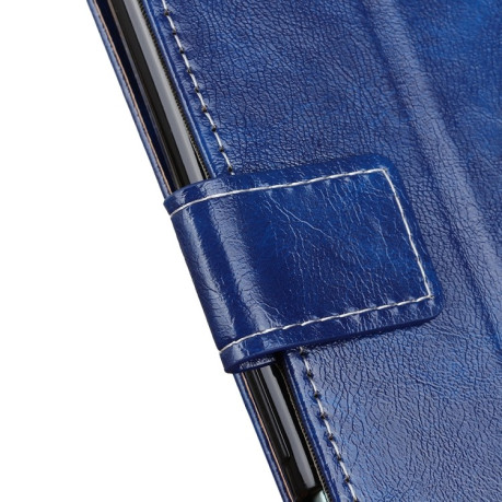Кожаный чехол-книжка Retro Crazy Horse Texture на Samsung Galaxy S20 FE - синий