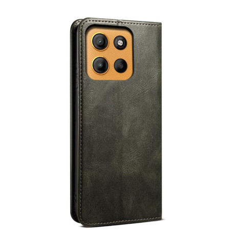 Чохол-книжка Simple Wax Crazy Horse Motorola Moto G15 - зелений