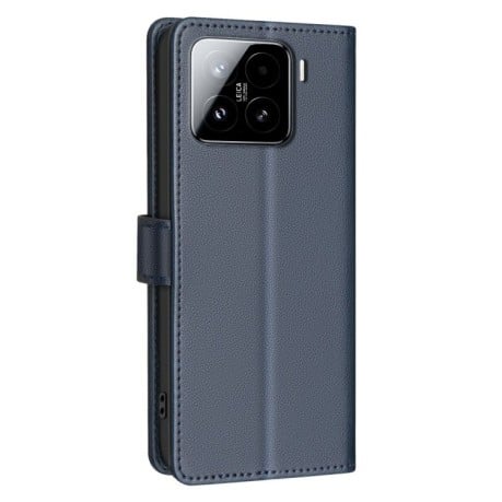 Чохол-книжка Litchi Texture RFID Anti-theft Leather для Xiaomi 15 Pro - синій