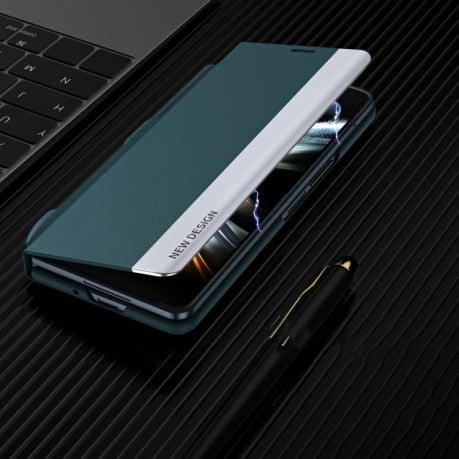 Чохол-книжка Electroplated Ultra-Thin with Pen Slot для  Samsung Galaxy Fold 6 5G - рожевий