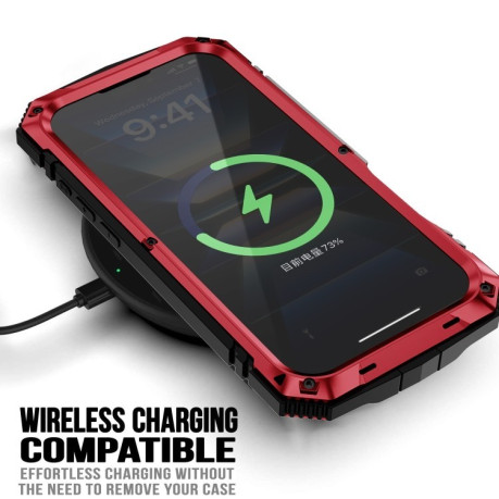 Протиударний чохол R-JUST Life Waterproof для iPhone 16 - червоний