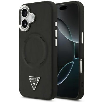 Оригинальный чехол Guess Triangle Logo с MagSafe на iPhone 17 - black