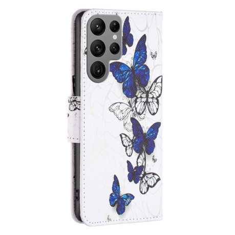 Чохол-книжка Colored Drawing Pattern на Samsung Galaxy S24 Ultra 5G - Butterflies