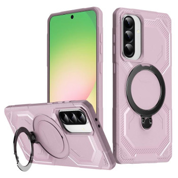 Противоударный чехол Frosted MagSafe Holder для Samsung Galaxy A56 5G - розовый