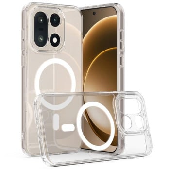 Чехол Clear Case с MagSafe гибрид твердого и мягкого материала на OnePlus 15 — прозрачный