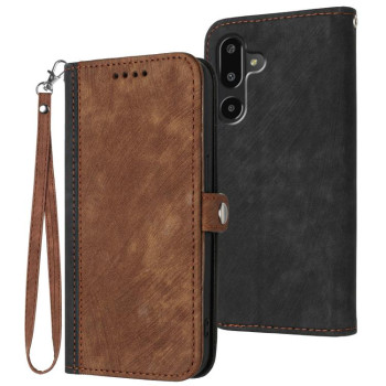 Чохол-книжка Buckle Double Fold Hand Strap Leather на Samsung Galaxy F16 5G / M16 5G - коричневий
