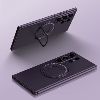 Протиударний чохол Matte Magsafe Magnetic with Trolley Holder на Samsung Galaxy S24 Ultra 5G - фіолетовий