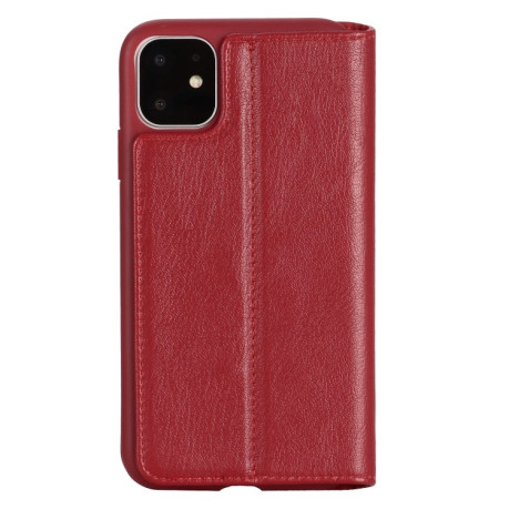 Кожаный чехол-книжка GEBEI для iPhone 11 Pro Max - красный