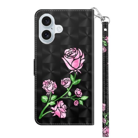 Чохол-книжка 3D Painting для iPhone 16 Plus - Rose