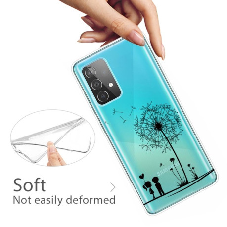 Противоударный чехол Colored Drawing Clear на Samsung Galaxy A52/A52s - Dandelion