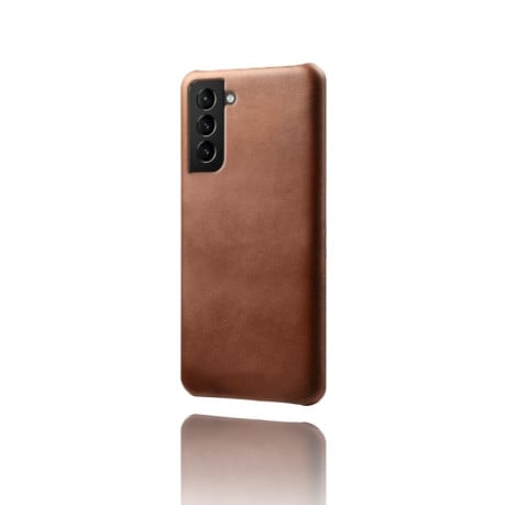 Противоударный чехол Calf Texture для Samsung Galaxy S22 - коричневый