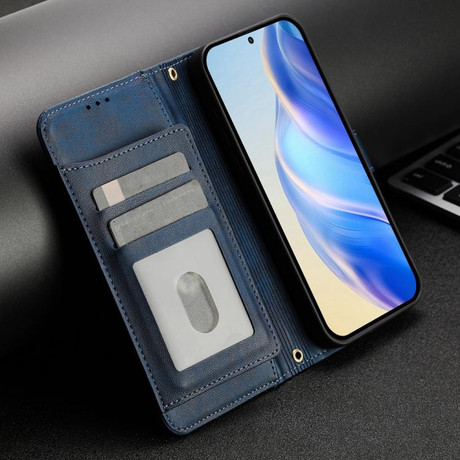 Чехол-книжка Multi-Card Slots Zipper Wallet на Realme Note 80 4G — синий