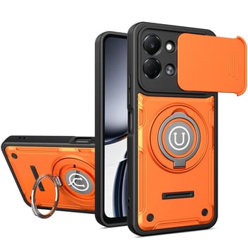 Протиударний чохол Camera Sliding на Tecno Spark Go 3 / Pop 20 4G — помаранчевий