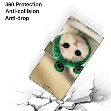 Чехол-книжка Coloured Drawing Cross для Samsung Galaxy A04s/A13 5G - Frog Kitten