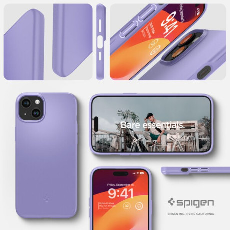 Оригинальный чехол Spigen Thin Fit для iPhone 15 - Iris Purple