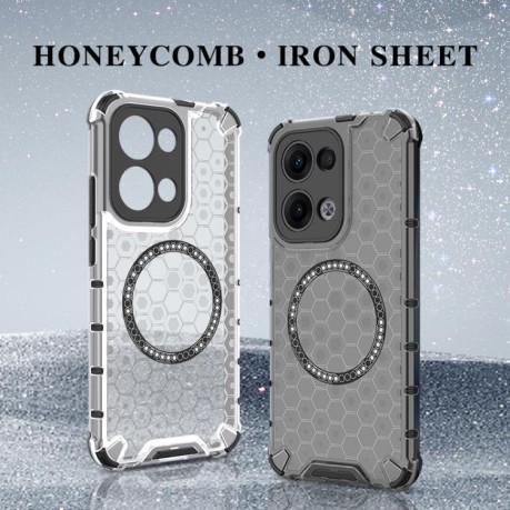 Протиударний чохол Honeycomb Magnetic Ring Shockproof на OPPO Reno13 5G Global - чорний