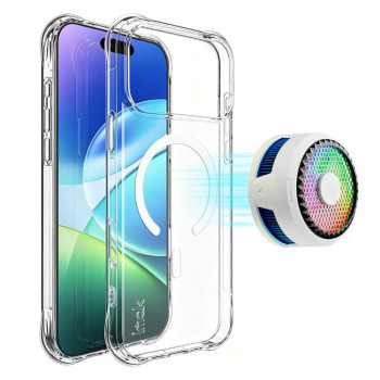 Силиконовый чехол imak Airbag с усиленными углами на iPhone 18 Pro Max — прозрачный