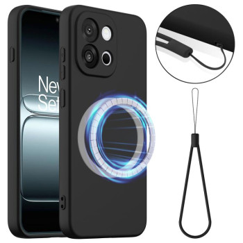 Силиконовый чехол Shockproof Silicone Magsafe для OnePlus 13T - черный