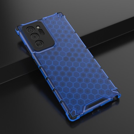 Противоударный чехол Honeycomb на Samsung Galaxy Note 20 Ultra - синий