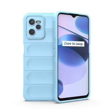Силіконовий чохол Magic Flannel для Realme C35 - блакитний