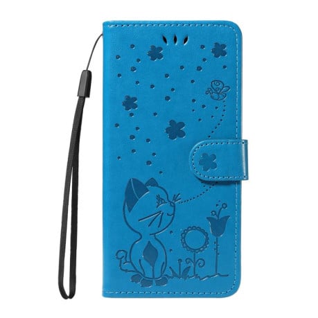 Чехол-книжка Cat Embossing Pattern на Xiaomi 15T Pro 5G EU 173mm - синий