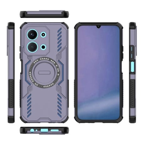 Протиударний чохол Butterfly Armor з MagSafe на Xiaomi Redmi 15C 5G / 4G EU 173mm - фіолетовий