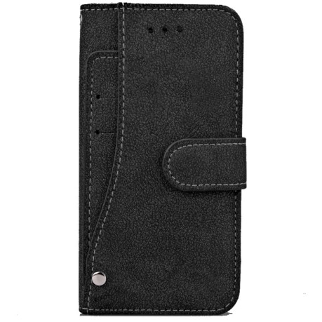 Чехол-книжка Matte Leather Rotary на iPhone SE 3/2 2022/2020/7/8 - черный