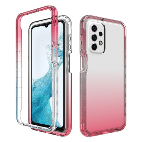 Противоударный чехол Two-color Gradient для Samsung Galaxy A23 4G - красный
