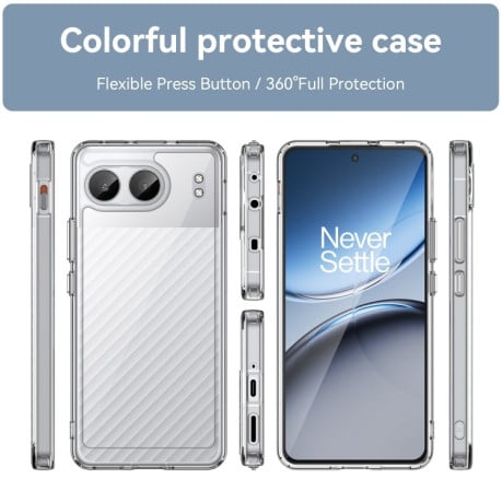 Чехол Colorful Acrylic Series с цветним бампером на OnePlus Nord 4 - прозрачный