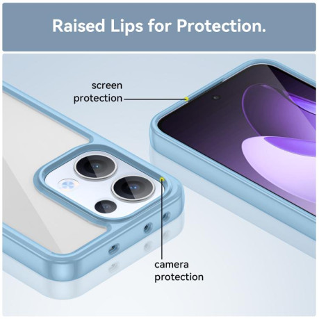 Противоударный чохол Colorful Acrylic Series для OPPO Reno13 Global - синий