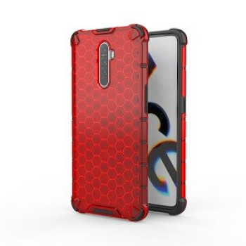 Противоударный чехол Honeycomb на Realme X2 Pro - красный
