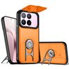 Протиударний чохол Escase зі шторкою камери та обертовим тримачем на Xiaomi 17T 5G — оранжевий