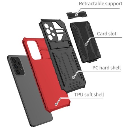 Противоударный чехол Armor Card для Samsung Galaxy A33 5G - красный