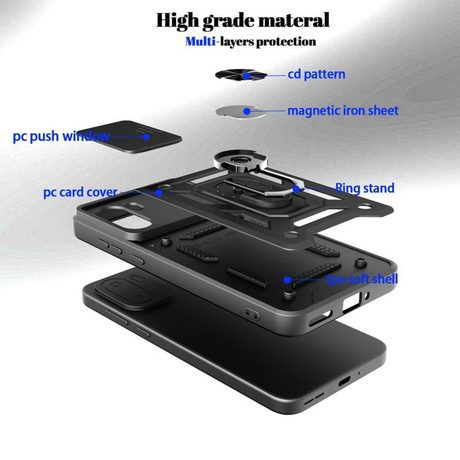 Протиударний чохол Sliding Camshield на OnePlus 15R — червоний