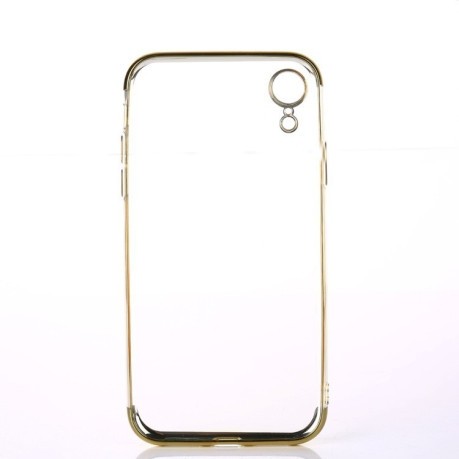 Чехол Three Sections Electroplating Side на iPhone XR золотой