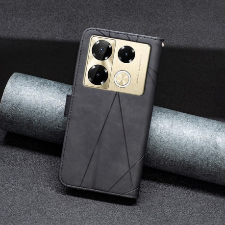 Чехол-книжка Rhombus Texture для Infinix Note 40 Pro 4G/5G/40 Pro+ 5G - черный