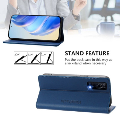 Чохол-книжка RC01 Dual-Folded Magnetic Suction RFID Leather на Vivo Y72 5G/iQOO Z3/Y52 5G - синій