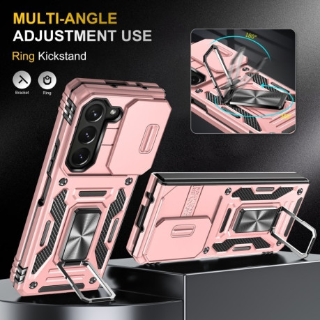 Противоударный чехол Armor Camera Shield для Samsung Galaxy Fold 6 5G - розовое золото