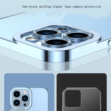 Противоударный чехол Electroplating High для iPhone 14 Pro - серебристый