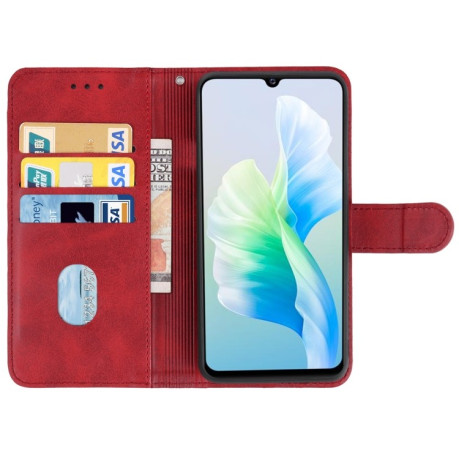 Чехол-книжка EsCase Leather для Vivo V23e - красный