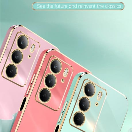 Чехол XINLI Straight Edge с держаталем-подставкой на Realme C75 Racing - белый