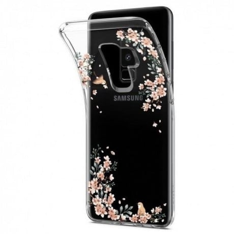 Оригинальный чехол Spigen Liquid Crystal на Samsung Galaxy S9+ Plus Blossom Nature