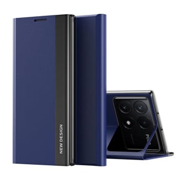 Чехол-книжка Electroplated Ultra-Thin для Xiaomi Poco F6 Pro - синий