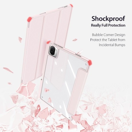 Протиударний чохол-книжка DUX DUCIS TOBY Series Antiskid Leather для Xiaomi Pad 6/6 Pro - рожевий